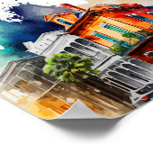 Poster Nouvelle-Orléans Nola - Mariage d'aquarelle Bienve (Coin)