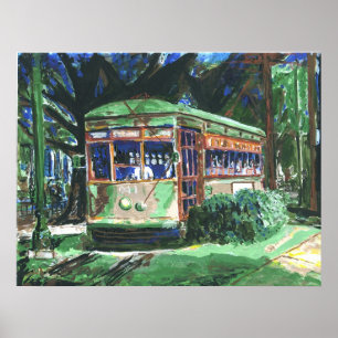 Poster Nouvelle-Orléans Streetcar Peinture