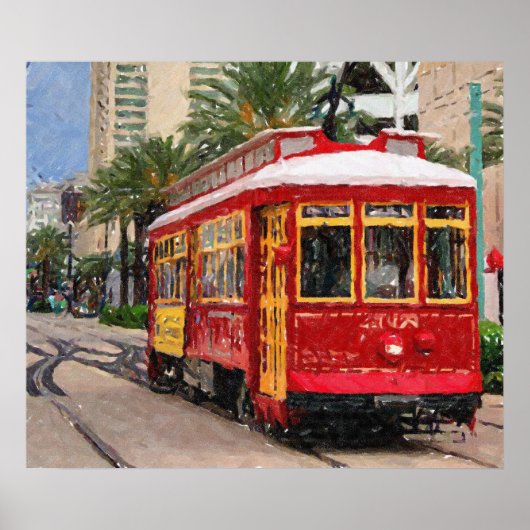 Poster Nouvelle-Orléans Streetcar Print (Devant)