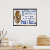 Poster Nouvelle-Orléans Toulouse St Tile Mural (Cuisine)