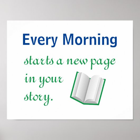 Poster Nouvelle page dans votre histoire Citation motivat (Devant)