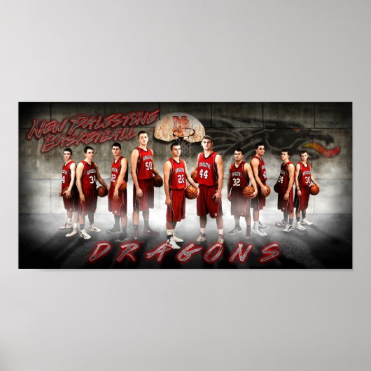 Poster Nouvelle Palestine Dragons Basket Imprimer (Devant)