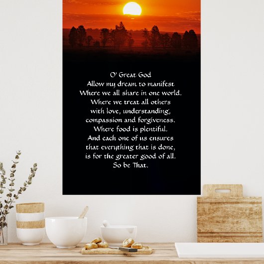 Poster Nouvelle prière (Cuisine)