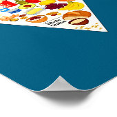 Poster Nouvelle pyramide alimentaire Manger des aliments  (Coin)