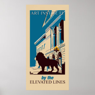 Poster Nouvelle rétro bannière de verticale de Chicago