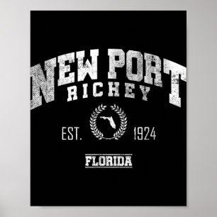 Poster Nouvelle Rt Richey Fl Floride Vintage Rétro