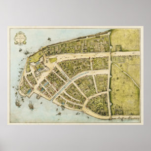 Poster Nouvelle version du plan New Amsterdam de Castello