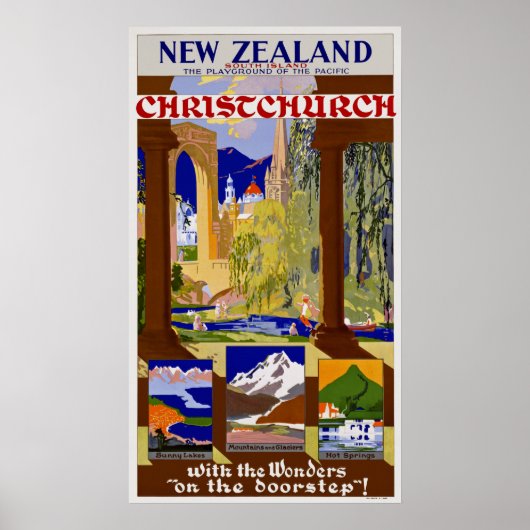 Poster Nouvelle-Zélande ~ Christchurch (Devant)