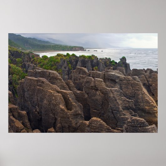 Poster Nouvelle-Zélande : Rocks de Pancake (Devant)