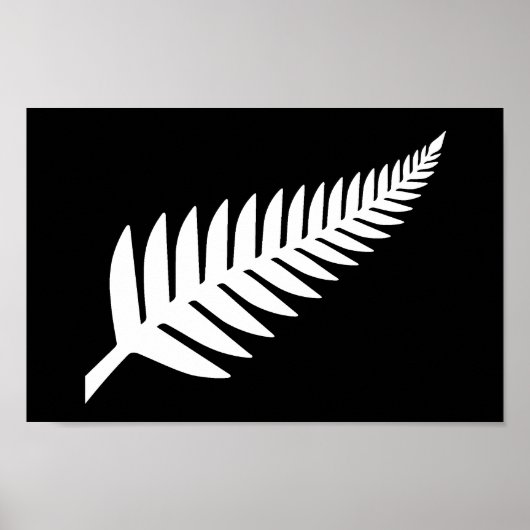 Poster Nouvelle-Zélande Silver Fern (Devant)