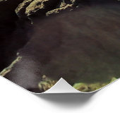 Poster Nouvelle-Zélande Sunny Rugged Plage côtière (Coin)