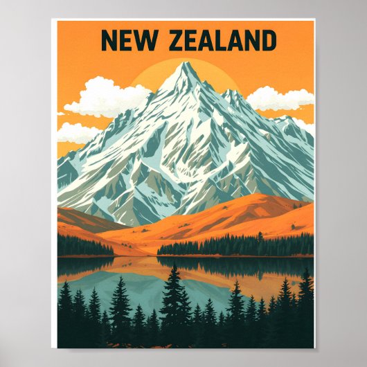 Poster Nouvelle-Zélande Sunset Majesty (Devant)