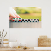 Poster Nouvelles contre vieilles habitudes - Motivation (Cuisine)