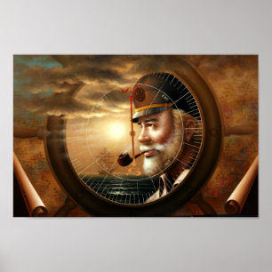 Poster NOUVELLES et carte Capitaine(Capitaine de mer)