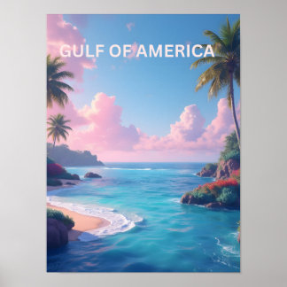 Poster Nouvelles golfe d'amérique en pastels