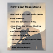 Poster nouvelles résolutions d'année (Devant)