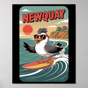 Poster Nouvelles vibrations de la plage de Newquay, couch