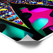 Poster Nouvelles vues de design Memphis (Coin)