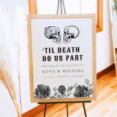 Poster NOVA Gothique Floral Crâne jusqu'à la mort Mariage