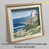 Poster Nova Scotia Canada Paper Collage Diorama