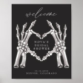 Poster NOVA Skeleton Heart Hands Mariage Accueil de Fête  (Devant)