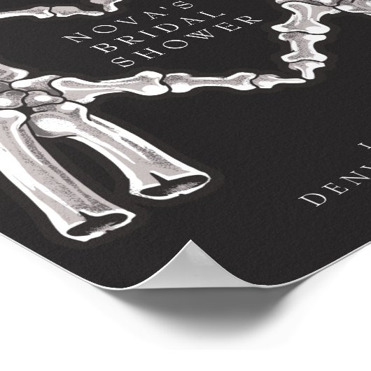 Poster NOVA Skeleton Heart Hands Mariage Shower de bienve (Coin)