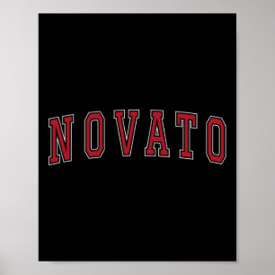 Poster Novato Californie Souvenir Vacances Style Collégia
