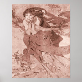 Poster November Art Nouveau Alphonse Mucha