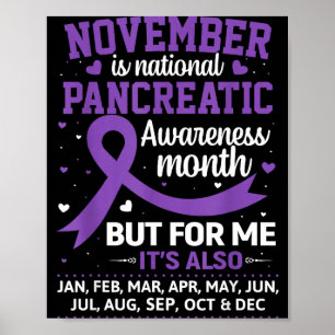 Poster Novembre est la sensibilisation au cancer du pancr
