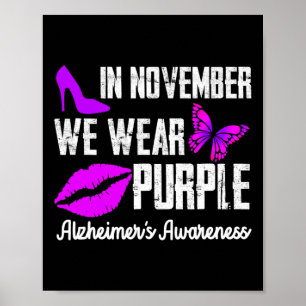 Poster Novembre Nous Portons le Violet Alzheimer Sensibil