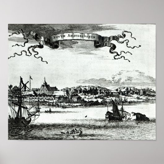 Poster Novum Amsterodamum, c.1667 (Devant)