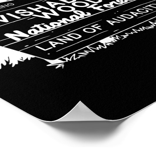 Poster Now Entering I Wishabish Woods National Forest Lan (Coin)