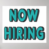 Poster Now Hiring (Devant)
