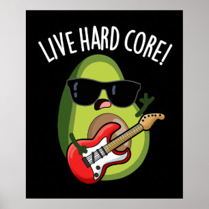 Poster Noyau Dur Avocat Rock Drôle Pun Sombre BG