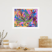 Poster "Noyer" l'art Abstrait (Cuisine)