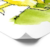 Poster NSA Chien jaune Démocrate drôle (Coin)