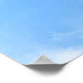 Poster Nuage blanc sur l'arrière - plan bleu ciel (Coin)