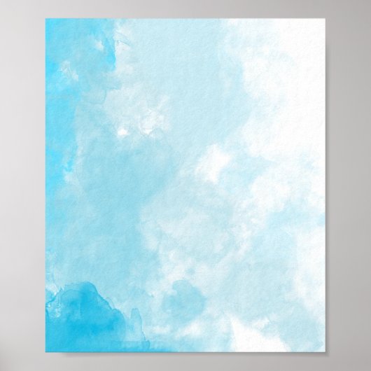 Poster Nuage blanc sur l'arrière - plan bleu ciel (Devant)