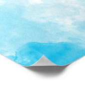 Poster Nuage blanc sur l'arrière - plan bleu ciel (Coin)
