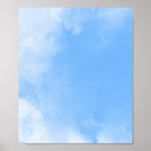 Poster Nuage blanc sur l'arrière - plan bleu ciel (Devant)