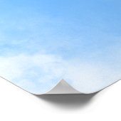 Poster Nuage blanc sur l'arrière - plan bleu ciel (Coin)