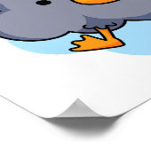 Poster Nuage de canard amusant Plume météorologique (Coin)