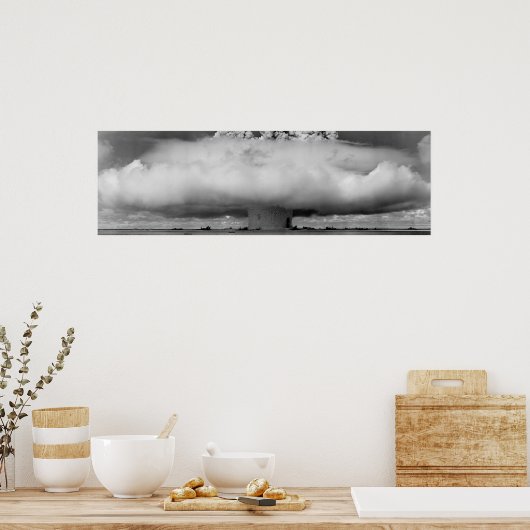 Poster Nuage de champignon d'une explosion atomique (Cuisine)