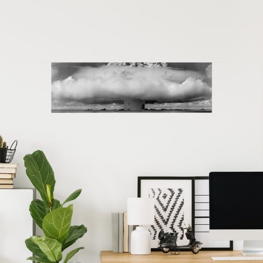 Poster Nuage de champignon d'une explosion atomique (Bureau à domicile)