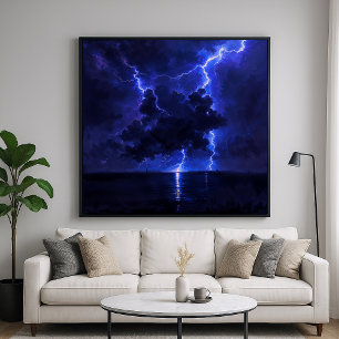 Poster Nuage de Foudre - Conception d'Art de la Nature