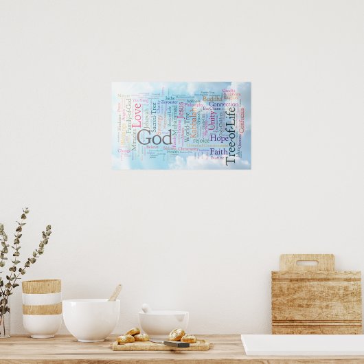 Poster Nuage de mots célestes (Cuisine)