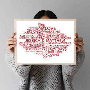 Poster Nuage de mots de typographie personnalisé pour cou