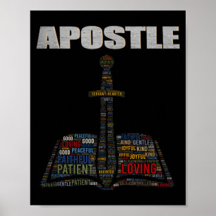 Poster Nuage de mots du ministre de l'église Astle Pasteu