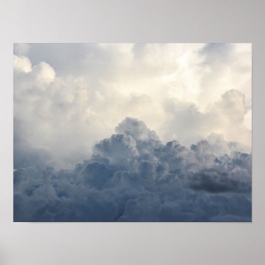 Poster Nuage De Tempête Nuages Céleste Blanc Dans Le Ciel (Devant)