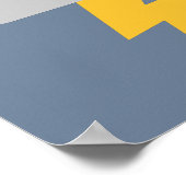 Poster Nuage de tonnerre et de foudre de Kawaii (Coin)